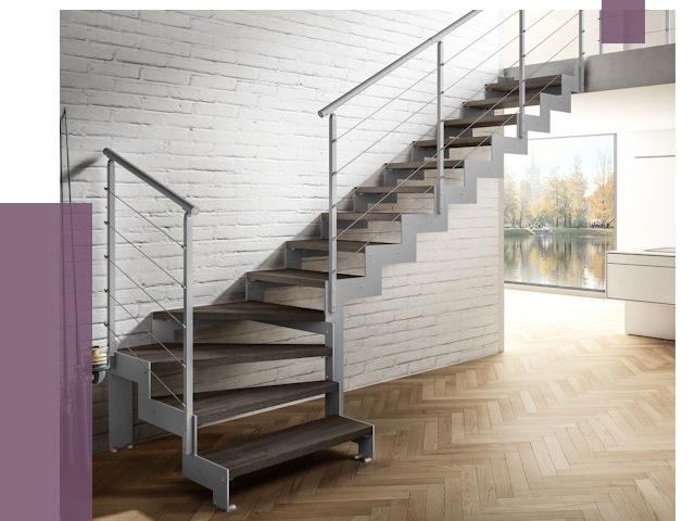 Г-образные лестницы под ключ в Южном-Сахалинске от 37450 руб. | ПРОЛЁТ-Южн