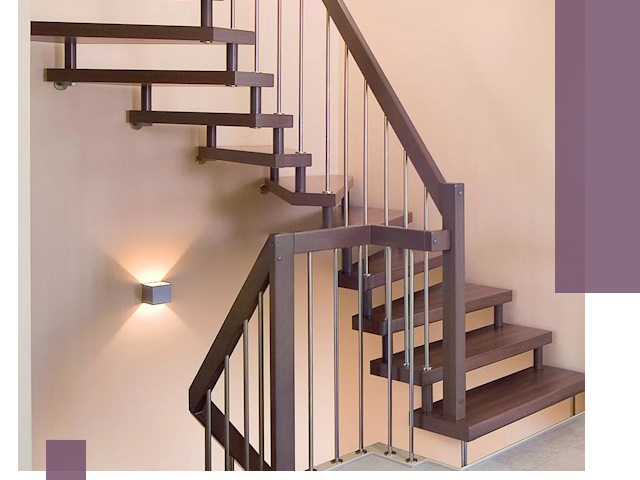 Изготовление лестниц на больцах в Южном-Сахалинске под ключ