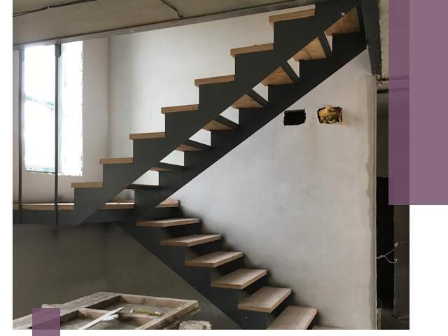 Изготовление лестниц на металлокаркасе в Южном-Сахалинске от производителя