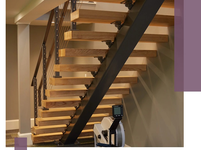 Лестницы на монокосоурах под ключ в Южном-Сахалинске - изготовление и монтаж