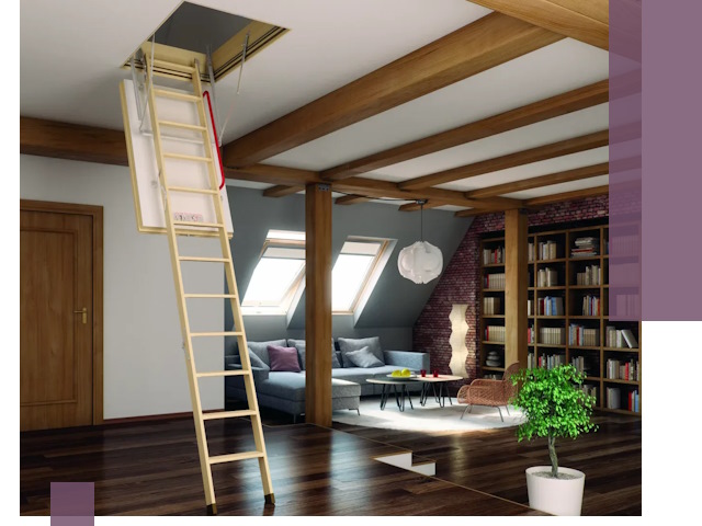 Чердачные лестницы под ключ в Южном-Сахалинске: изготовление и монтаж