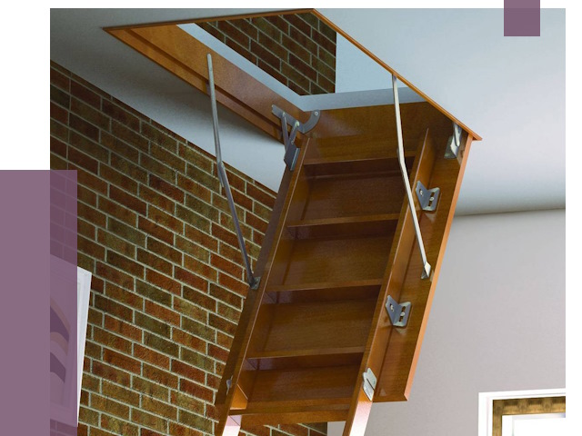 Установка чердачной лестницы в Южном-Сахалинске от 7903 руб. | ПРОЛЁТ-Южн