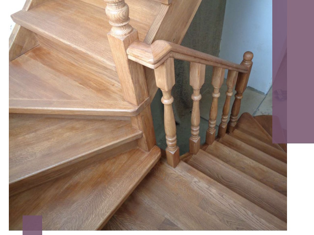 Дубовые лестницы под ключ в Южном-Сахалинске: изготовление и монтаж