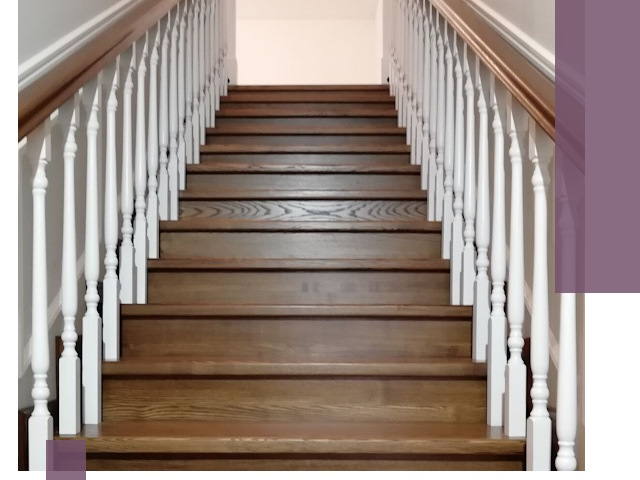 Лестницы из ясеня на заказ в Южном-Сахалинске — изготовление и монтаж