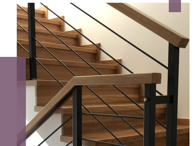 Обшивка металлической лестницы деревом в Южном-Сахалинске от 4391 руб.