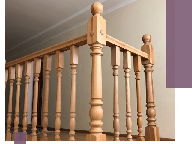 Деревянные перила на заказ в Южном-Сахалинске: монтаж и изготовление