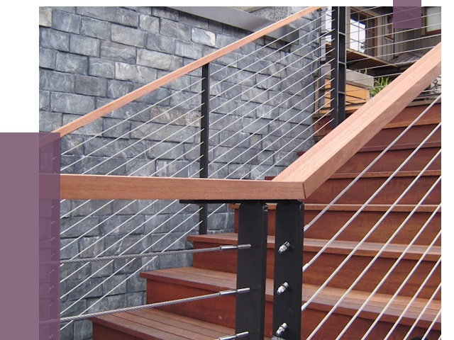 Тросовые перила под ключ в Южном-Сахалинске от 7852 руб.