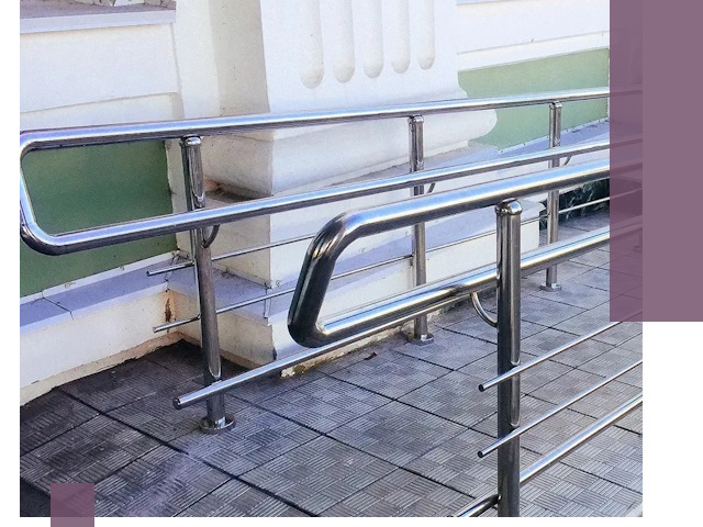 Ограждения пандусов из металла и нержавейки в Южном-Сахалинске