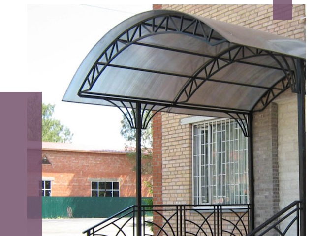 Металлические навесы и козырьки в Южном-Сахалинске от 12914 руб.