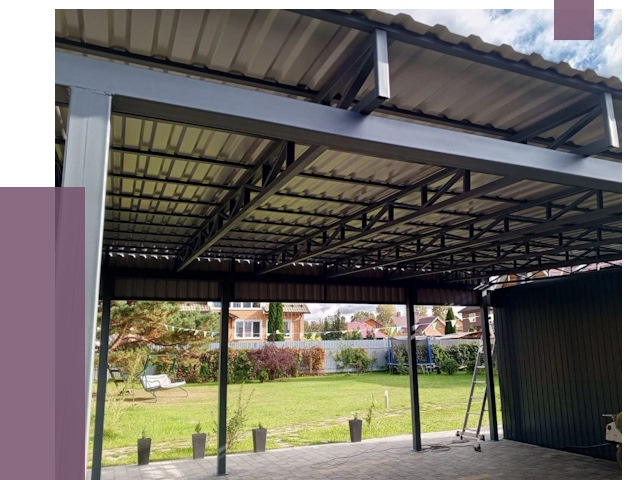 Монтаж навесов в Южном-Сахалинске от 7438 руб. — установка навеса | ПРОЛЁТ-Южн