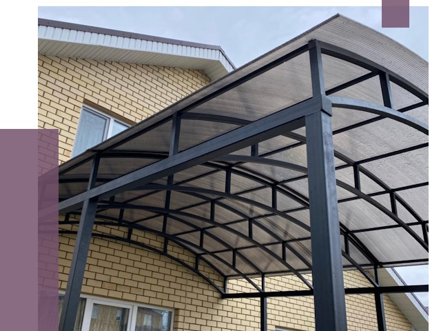 Монтаж козырьков в Южном-Сахалинске от 11622 руб. | ПРОЛЁТ-Южн