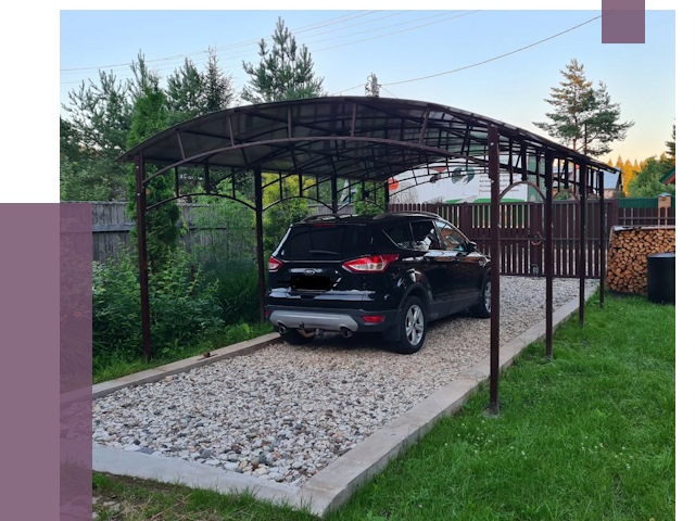 Навесы для автомобиля в Южном-Сахалинске от 13275 руб.  | ПРОЛЁТ-Южн