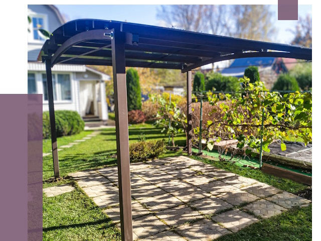 Навесы для дачи в Южном-Сахалинске от 12862 руб. под ключ — ПРОЛЁТ-Южн