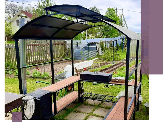 Навесы для барбекю в Южном-Сахалинске: изготовление, монтаж и демонтаж