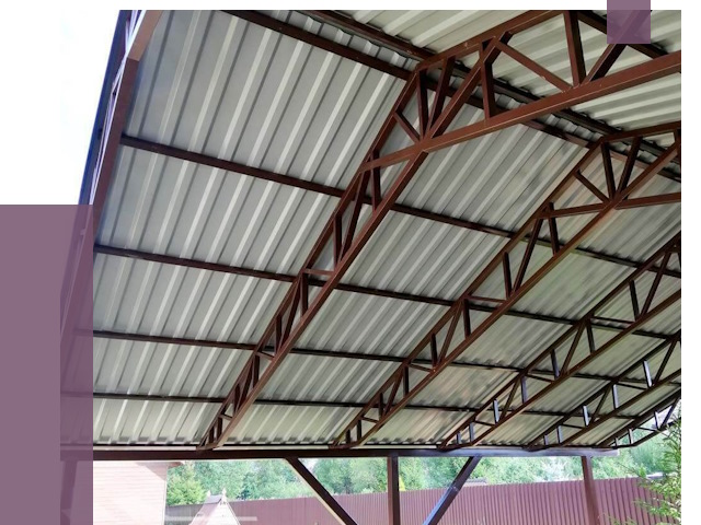 Навесы из профнастила в Южном-Сахалинске от 7438 руб. | ПРОЛЁТ-Южн