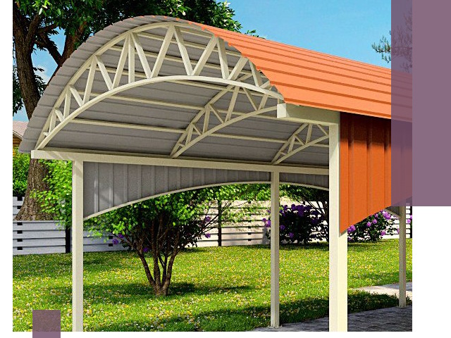 Навесы из профнастила под ключ в Южном-Сахалинске — установка и монтаж