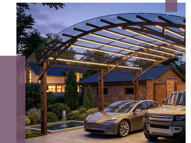 Металлические навесы в Южном-Сахалинске от 12810 руб. под ключ — ПРОЛЁТ-Южн