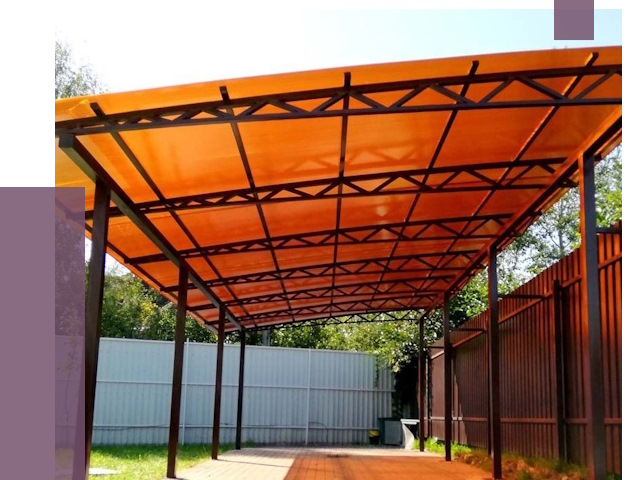 Односкатные навесы под ключ в Южном-Сахалинске от 13275 руб. 