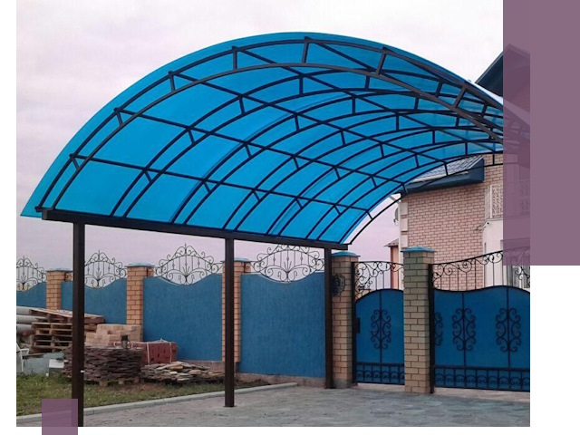 Арочные навесы под ключ в Южном-Сахалинске — изготовление и монтаж