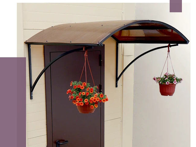 Козырьки над входом в Южном-Сахалинске от 14980 руб.  | ПРОЛЁТ-Южн