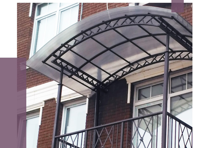 Козырьки над балконом в Южном-Сахалинске от 8730 руб. | ПРОЛЁТ-Южн