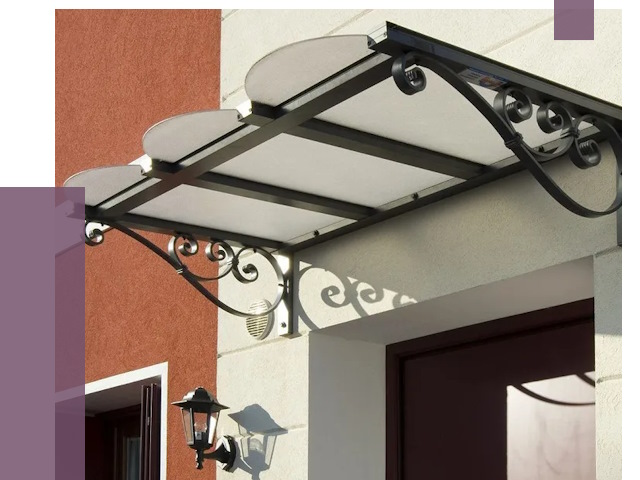 Односкатные козырьки в Южном-Сахалинске от 8471 руб.  | ПРОЛЁТ-Южн