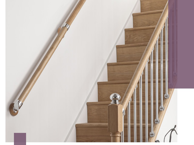 Пристенные поручни из стали и нержавейки под монтаж в Южном-Сахалинске